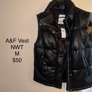 A&F Leather vest